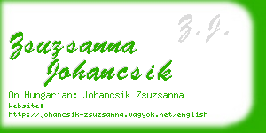 zsuzsanna johancsik business card